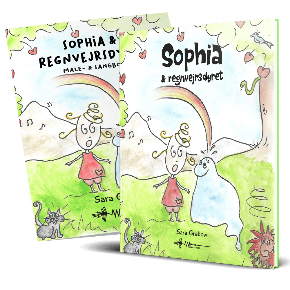Sophia & Regnvejrsdyret m. Male-sangbog Sara grabow